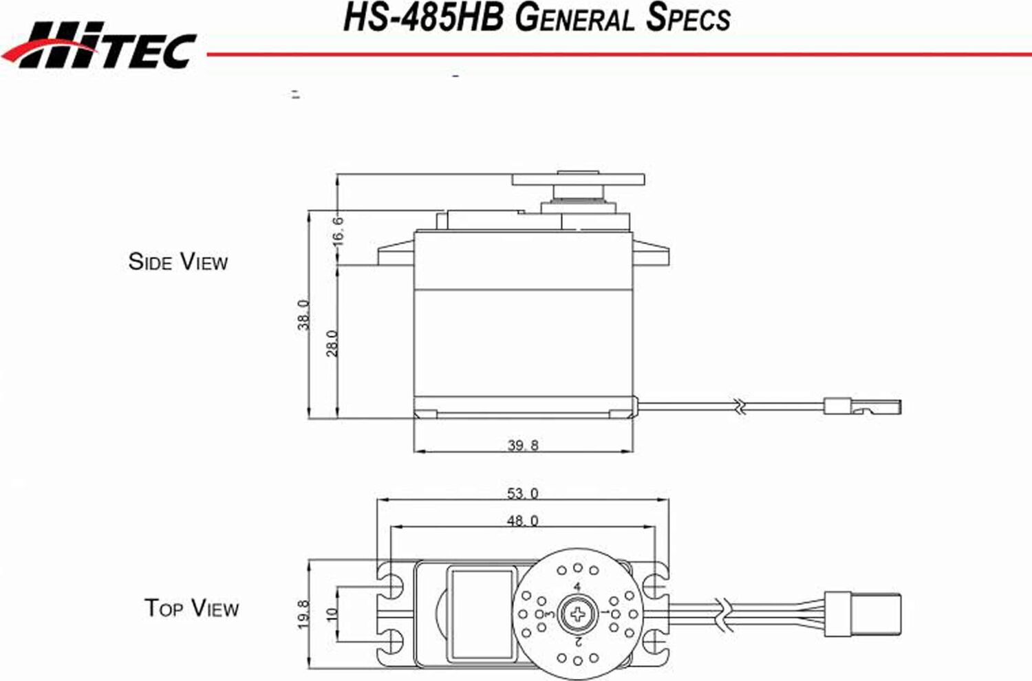 HS-485HB Standard Analog Karbonite Gear Aircraft Servo